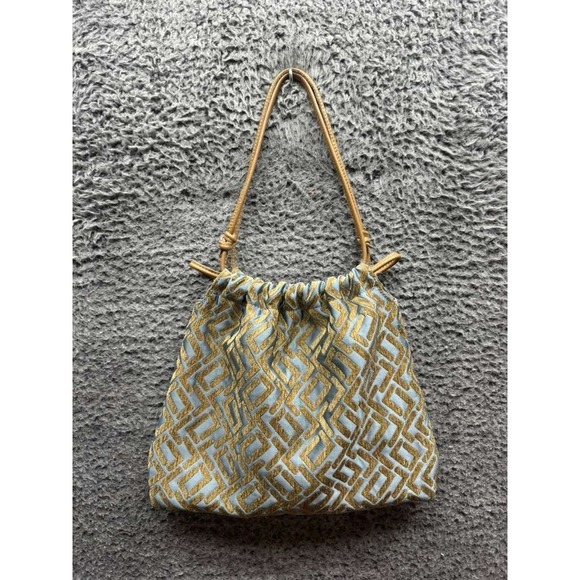 Adam Et Rope Women's Geometric Pattern Drawstring Shoulder Bag Multicolor - Picture 2 of 9